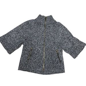 Jones New York Oversized Peppered Mock Oversized Knit Sweater Jacket (size S)